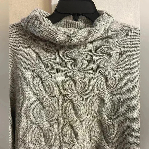 J Jill Sweater Heather Gray Turtleneck Pullover Large - Picture 2 of 6